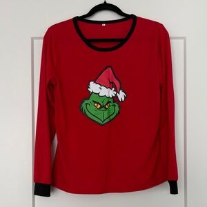 Red Grinch Long Sleeve Shirt